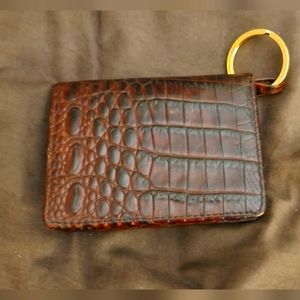 NWT Brahmin Mini Key Wallet chocolate Melbourne
